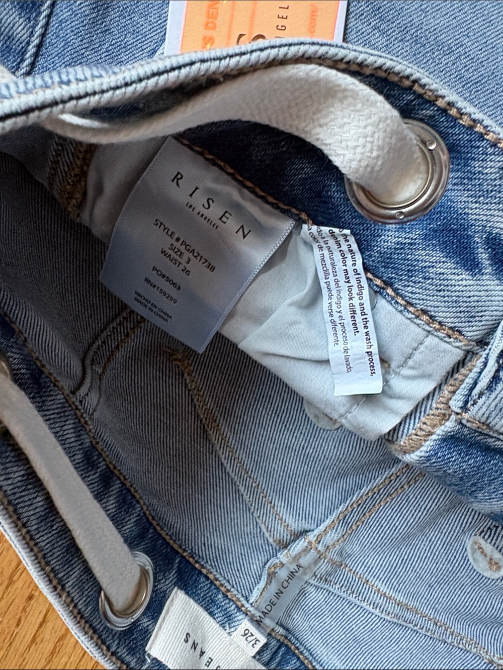 RISEN size 3/26 High-Rise barrel Light Blue Women’s Jeans - Picture 5 of 8